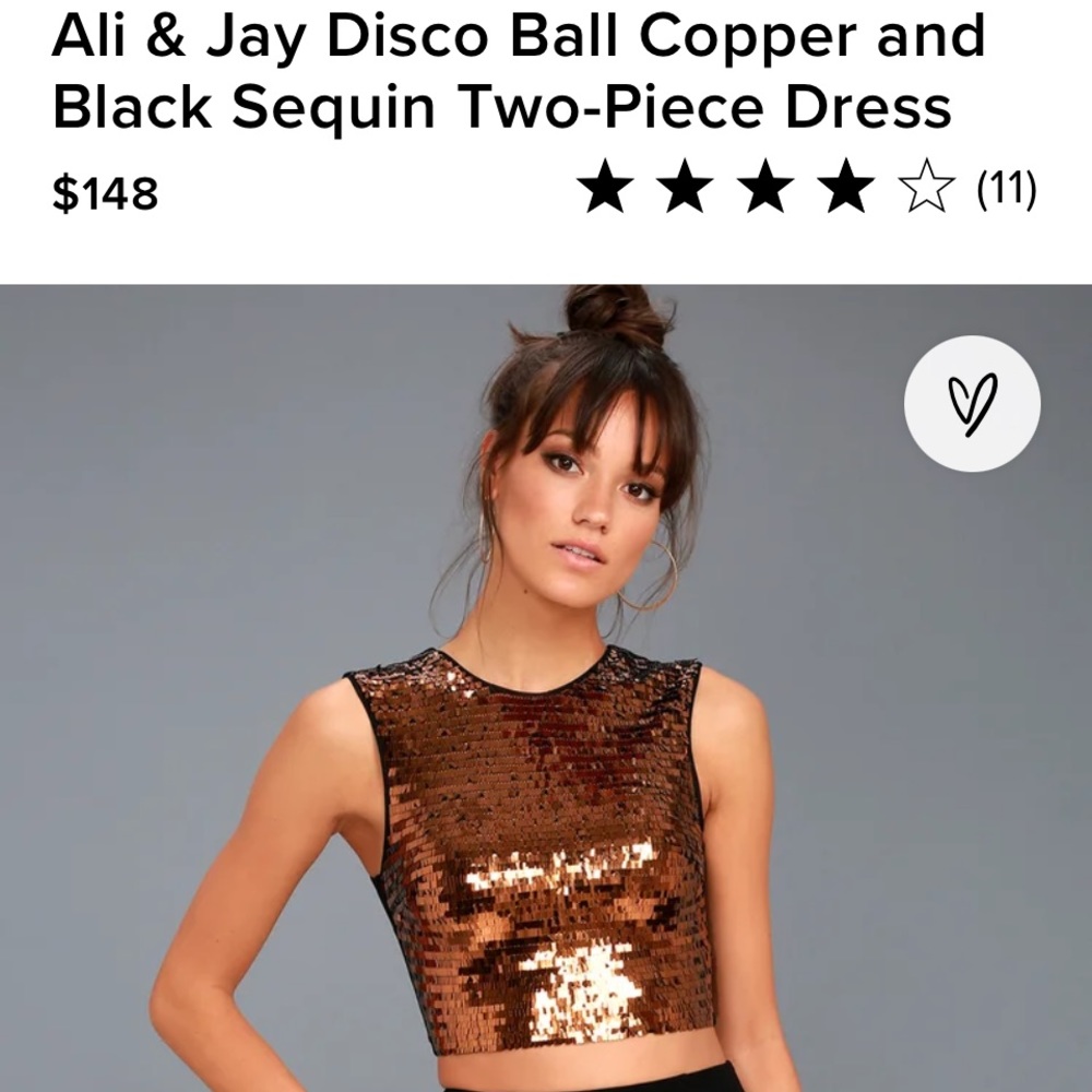 Ali and Jay sequin top only